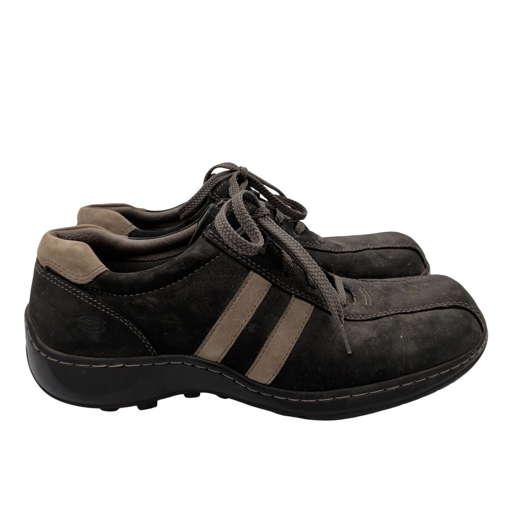 Skechers Critics Mens 10.5 Brown Leather Square Toe Lace Up Oxford Sneakers Y2K